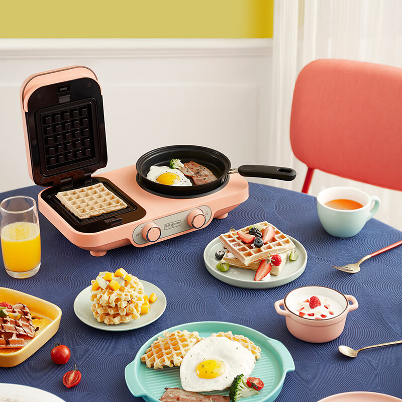 【专属】东菱 Donlim 三明治早餐机 专享 配件 华夫饼烤盘1套 DL-3452