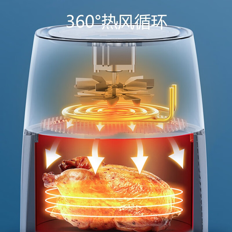 九阳 Joyoung 空气炸锅家用智能 4.5L大容量多功能 高端触控屏 无油煎炸烤箱 KL45-VF530