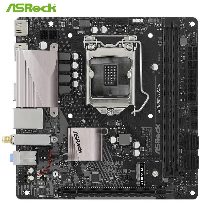 华擎（ASRock）B460M-ITX/ac主板 支持CPU 10400/10500/10400F/10700（ Intel B460/LGA 1200）