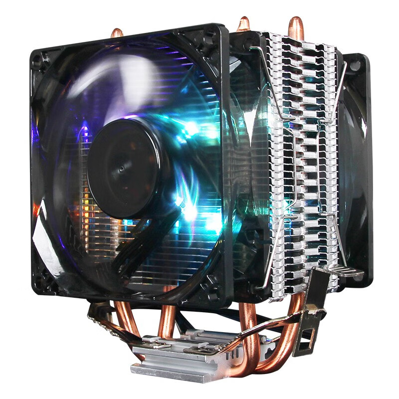 大水牛（BUBALUS）T7 CPU风冷散热器 （支持AM4/多平台/双热管/9CM光效风扇/液压轴承/炫动LED）