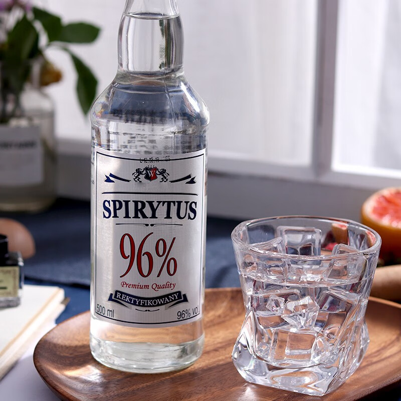 生命之水伏特加 96度高度烈酒 波兰进口洋酒 鸡尾酒基酒调酒 500ml