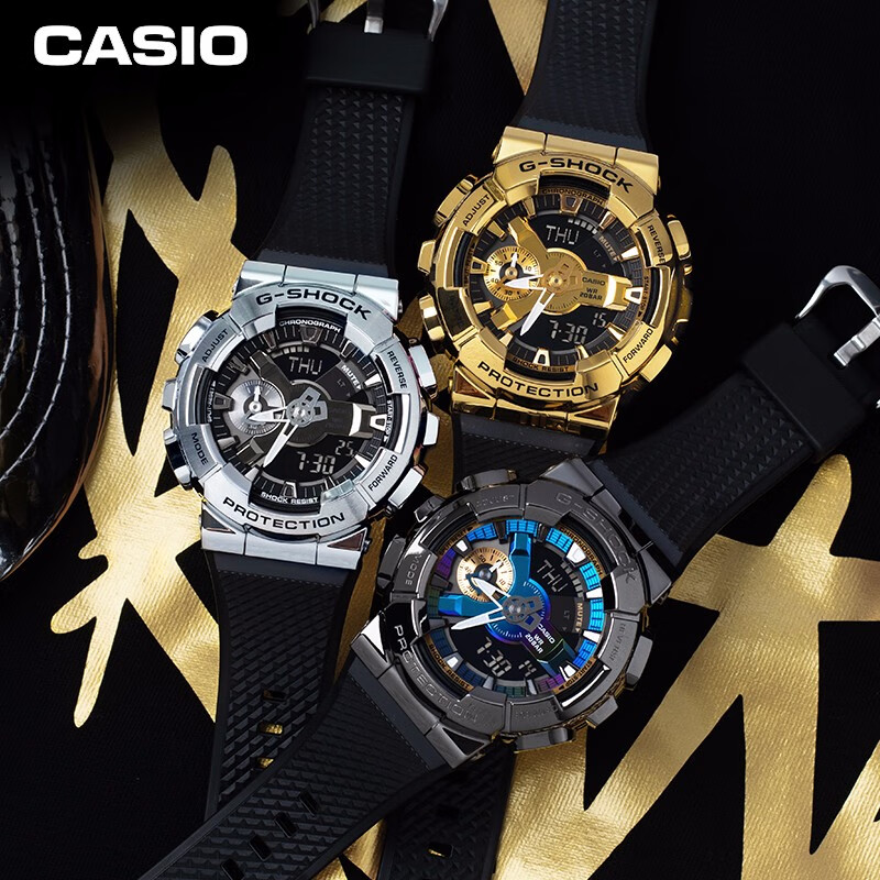 卡西欧（CASIO）手表 G-SHOCK  小钢炮 防磁自动LED照明运动手表 GM-110B-1A