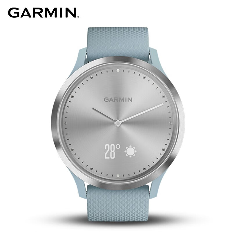 佳明（GARMIN）vivomove HR 流光银 光学心率活动智能通知运动健康指针隐藏式触摸屏智能手表 运动版标准号