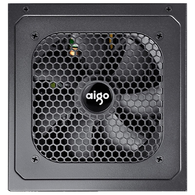 愛國者（aigo）額定600W 電競600臺(tái)式機(jī)電腦電源（三年質(zhì)保/黑色扁平線/全電壓金牌）