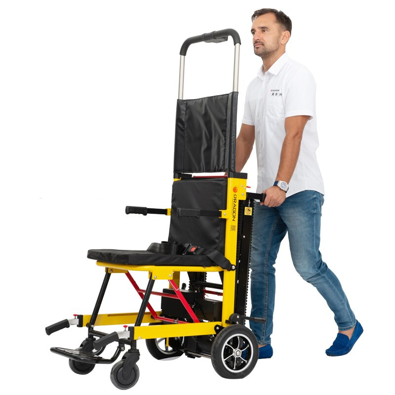 盘点美国品牌ragon全自动履带式轻便折叠爬楼机电动爬楼轮椅老人电动