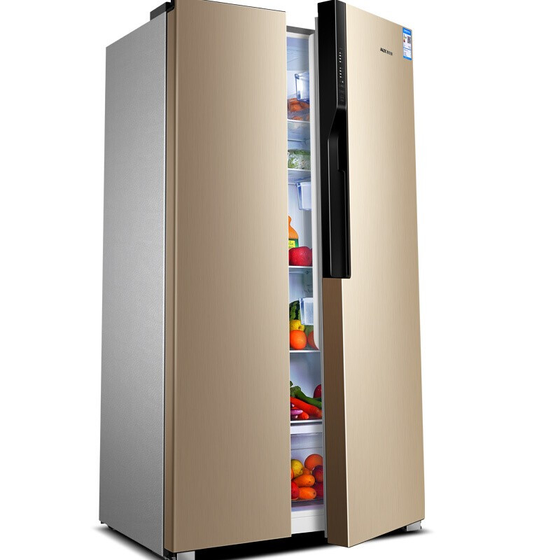 奥克斯（AUX）风冷无霜双开门冰箱  360°双循环 家用纤薄大容量节能低音对开门冰箱 BCD-502WP658CP2 拉丝金 502升