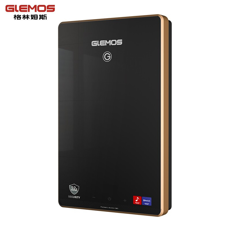 格林姆斯（GLEMOS）即热式电热水器 淋浴洗澡家用变频恒温过水热直热式小型免储水热水器音乐款 WZL9S-7.5KW黑色