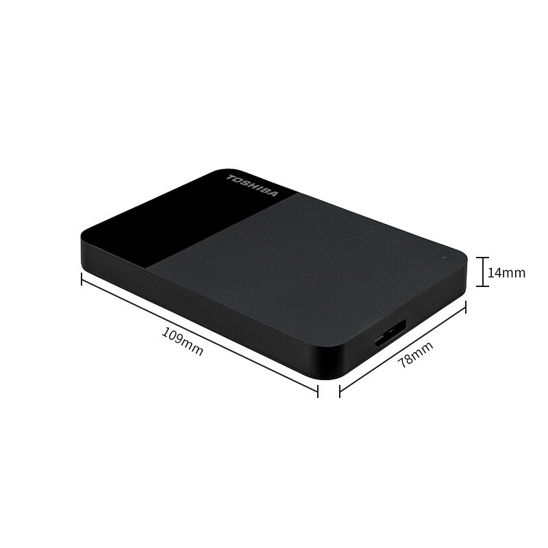 东芝(TOSHIBA) 1TB 移动硬盘 READY B3系列 USB3.0 商务黑 兼容Mac 轻薄便携 稳定耐用 高速传输 爆款