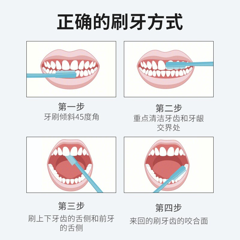 英國DR.WLEN迪王小頭牙刷成人超細(xì)軟毛便攜小刷頭4支家庭裝健齒護(hù)齦舒適