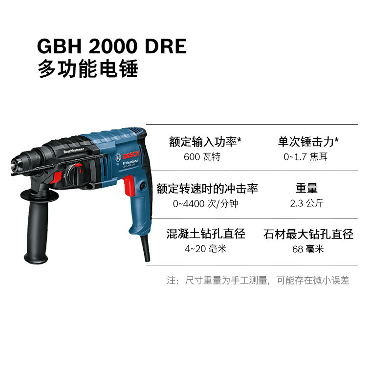 口碑爆料博世GBH 2000 DRE质量如何？怎么样呢？老司机吐槽大实话怎么样？质量如何？