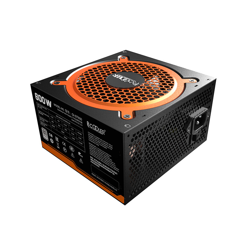 超频三（PCCOOLER）七防芯GI-ST600 额定600W  台式机电脑电源 (80PLUS白牌/主动式PFC/三年换新/稳定输出）