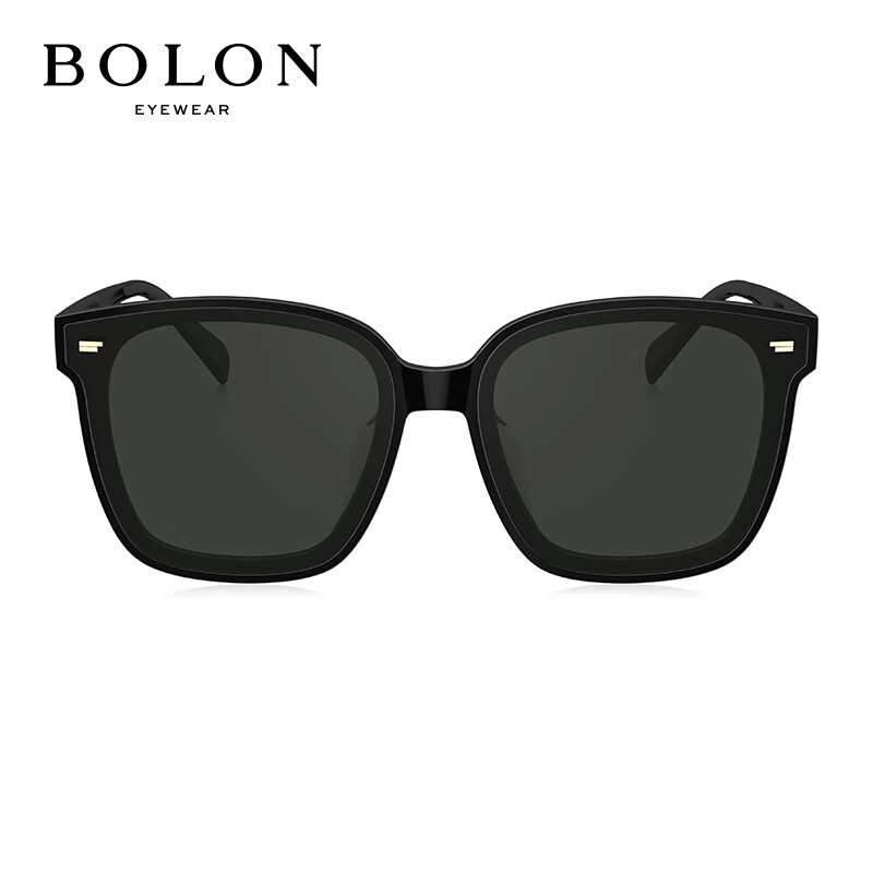 BOLON暴龙眼镜2021年王俊凯同款防晒经典黑超墨镜酷感方框太阳镜【情侣款】 BL3035C10