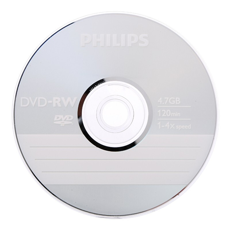 飞利浦（PHILIPS） DVD-RW  可擦写空白刻录光盘光碟 可重复刻录 10片装DVD刻录盘