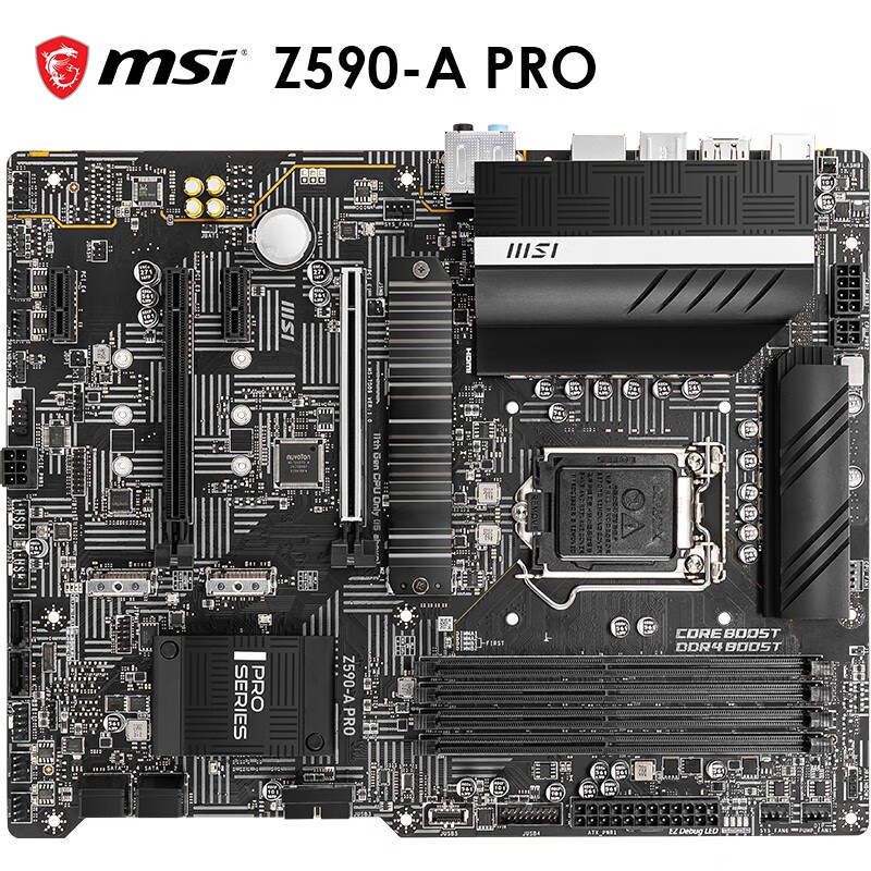 微星(MSI)Z590-A PRO电脑主板 支持 CPU 11600KF/11700K/11900K显卡3070/3080(Intel Z590/LGA 1200)