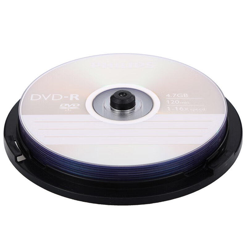 飞利浦（PHILIPS）DVD-R  空白光盘/刻录盘 16速 4.7G 桶装10片