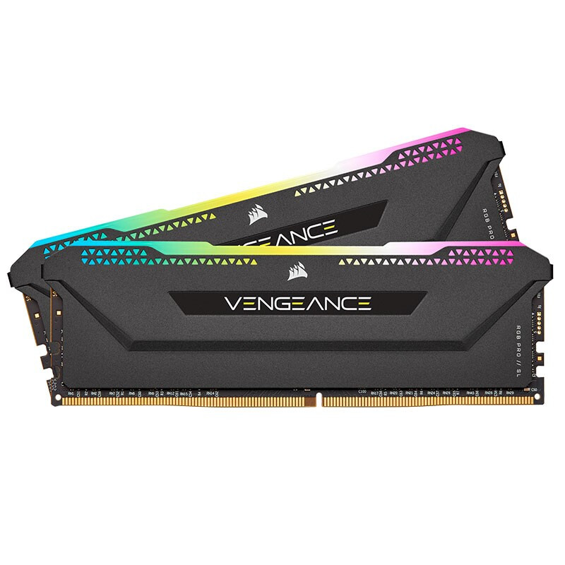 美商海盗船（USCORSAIR）32GB(16G×2)套装 DDR4 3600 台式机内存条 复仇者RGB PRO SL全彩灯条 电竞玩家款