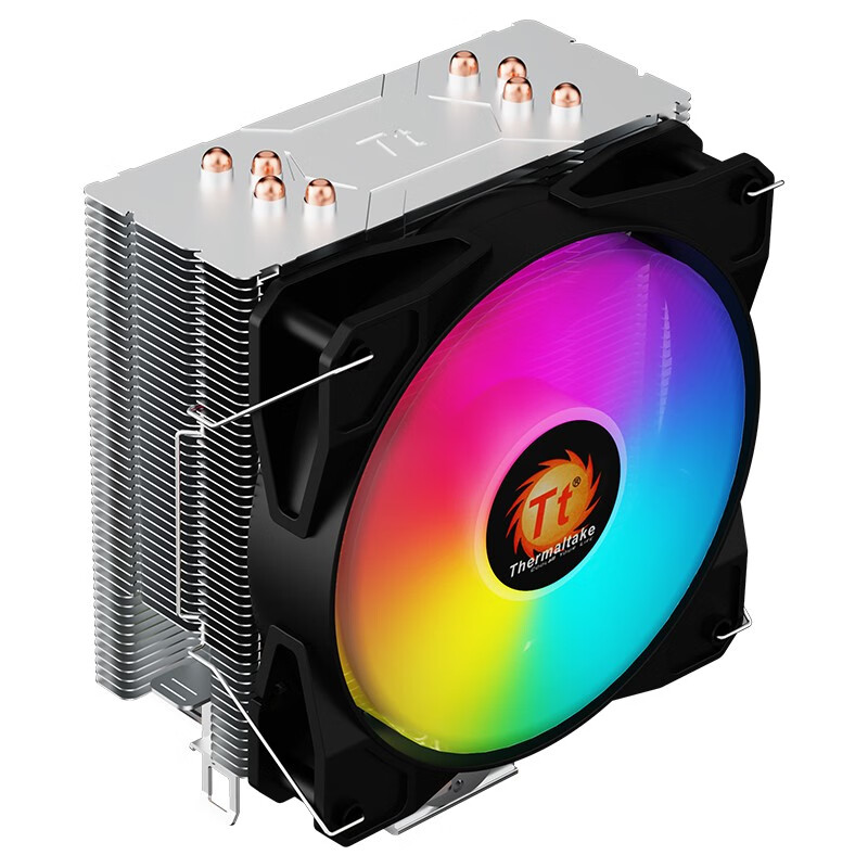 Tt（Thermaltake）水星S400 RGB CPU散熱器風(fēng)扇（4熱管/多平臺(tái)/支持AM4/幻彩/4針PWM智能溫控/附帶硅脂）