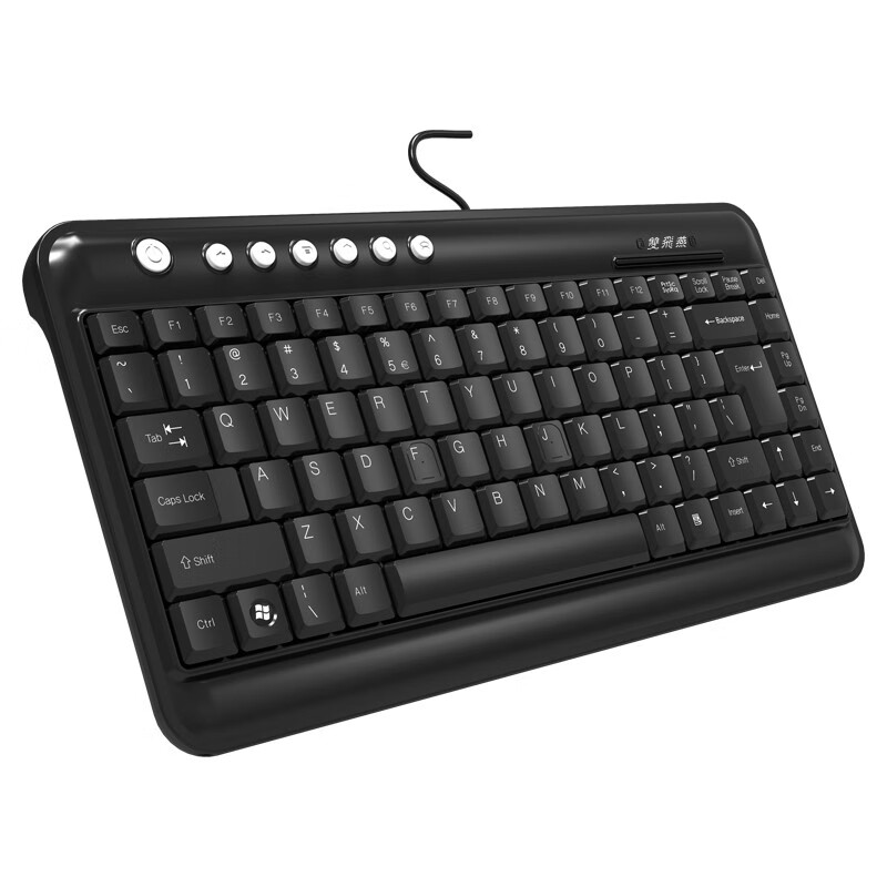 双飞燕（A4TECH）KL-5 键盘 有线键盘 办公键盘 便携小键盘  笔记本键盘 USB接口 黑色