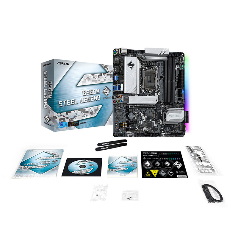 华擎（ASRock）B560M Steel Legend钢铁传奇主板 支持CPU 11400/11400F/11700（Intel B560/LGA 1200）