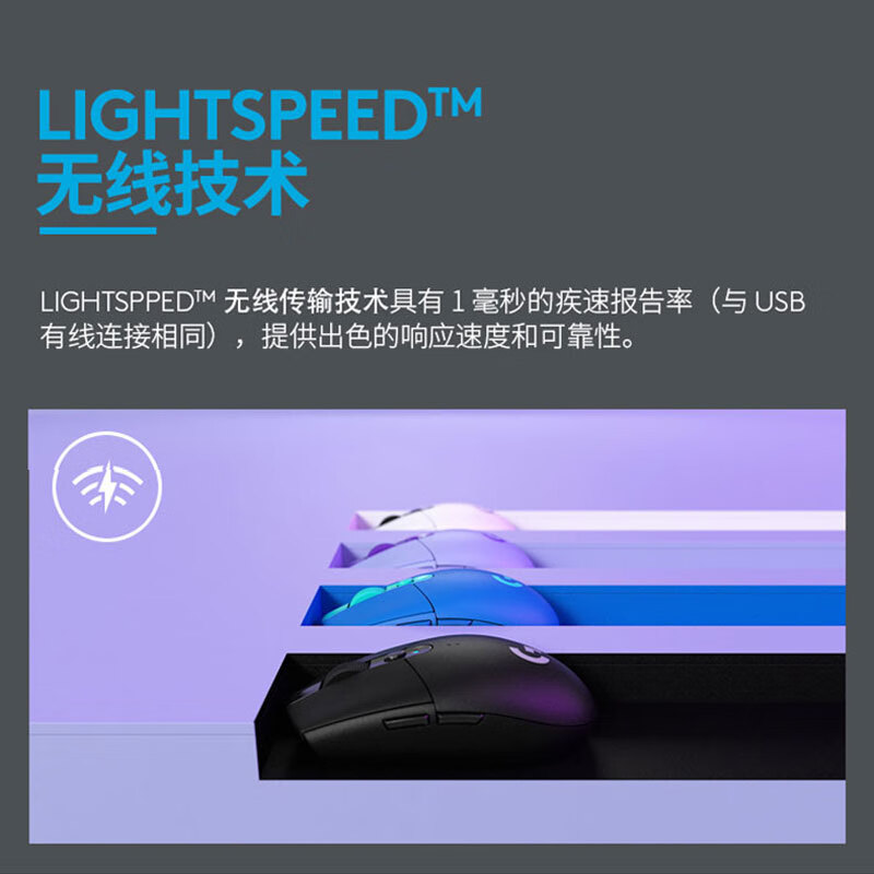 羅技（G）G304 LIGHTSPEED無線鼠標 游戲鼠標 電競吃雞鼠標絕地求生 FCS鼠標 G304黑色