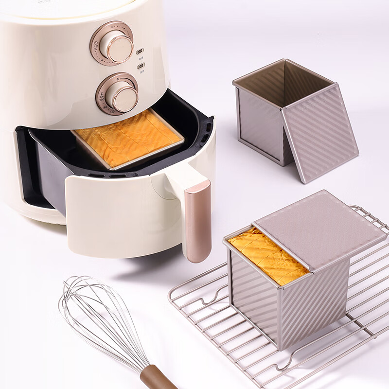 爆料学厨 正方形波纹滑盖吐司盒 低糖节能250g不粘土司盒 空究竟怎么