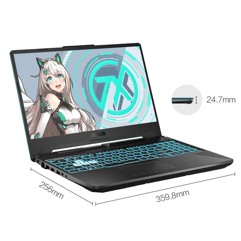 华硕(ASUS) 天选 15.6英寸游戏笔记本电脑(锐龙 7nm R5-4600H 16G 512GSSD GTX1660Ti 6G 144Hz)元气蓝