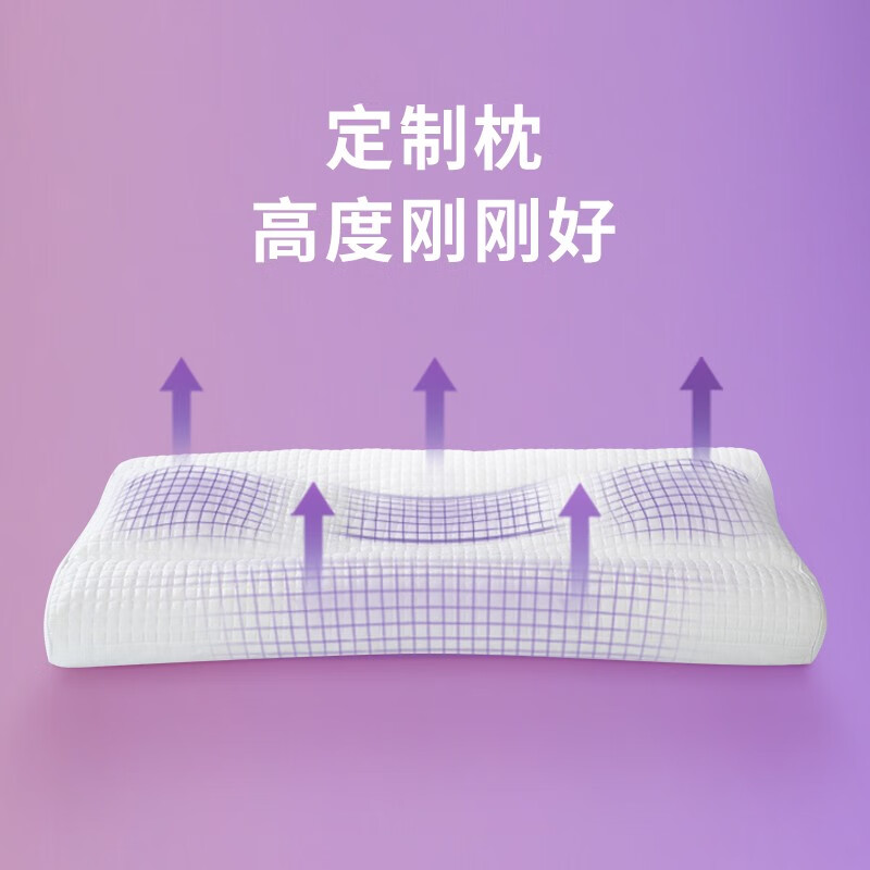 菠萝斑马 记忆软管枕可调节高度颈椎颈乐枕头单人枕芯睡眠 可机洗 颈乐枕（基础版）63x43cm