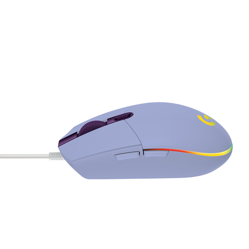 罗技（G）G102二代游戏鼠标 RGB鼠标 吃鸡鼠标 绝地求生 轻量设计小手男女生鼠标 G102二代 紫