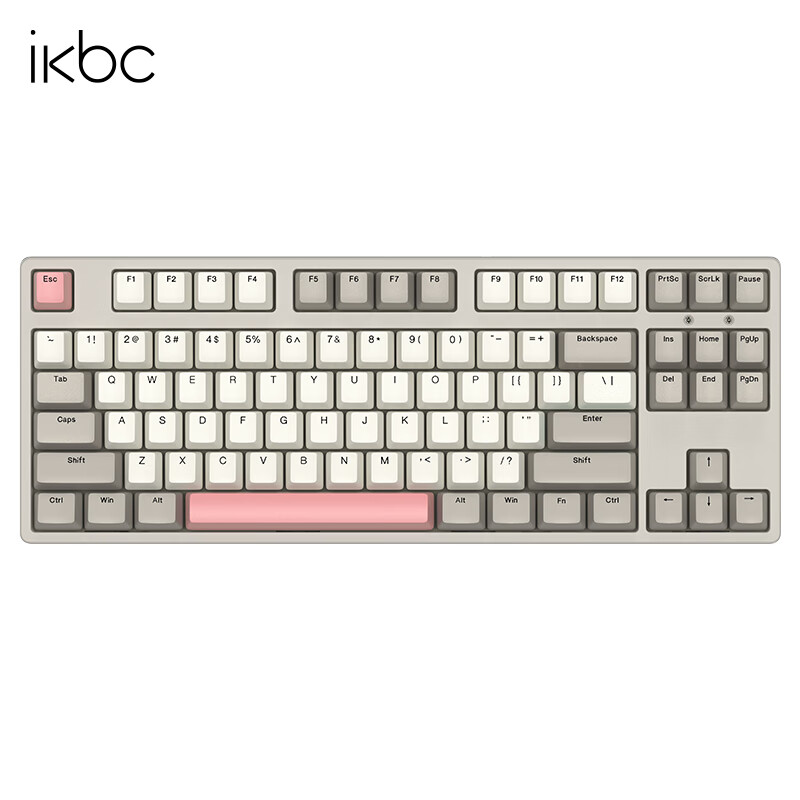 ikbc经典系列机械键盘无线游戏樱桃cherry87轴电脑外设笔记本数字电竞办公有线外接 C200工业灰有线87键 红轴