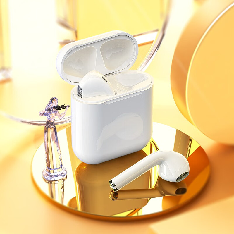 蜂翼 无线苹果蓝牙耳机 运动耳机适用于苹果iPhone/安卓华为/小米/oppo迷你手机耳机 蓝牙5.0 白色