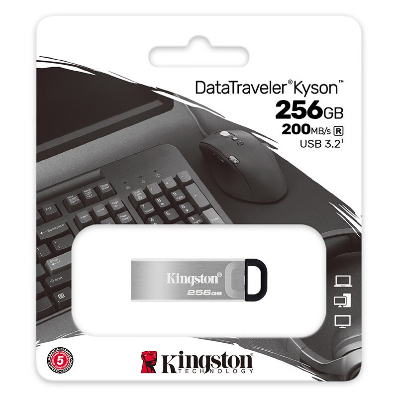金士顿（Kingston）256GB USB 3.2 Gen 1 U盘 DTKN  金属外壳 读速200MB/s