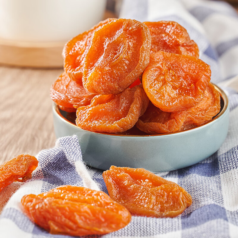 澳康华无核杏干果脯杏脯红杏干添加天然酸甜果干袋装包装 精品无核