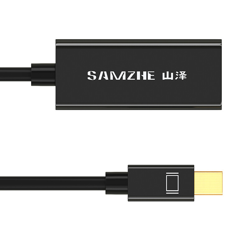 山泽(SAMZHE) Mini DP转HDMI线转换器 Surface扩展坞迷你dp苹果MacBook Air Pro雷电接口电视投影仪 MH01