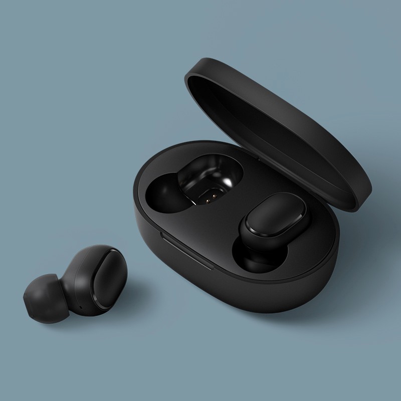 Redmi AirDots 2真无线蓝牙耳机 蓝牙5.0 分体式耳机 收纳充电盒 主副耳机自由切换 黑