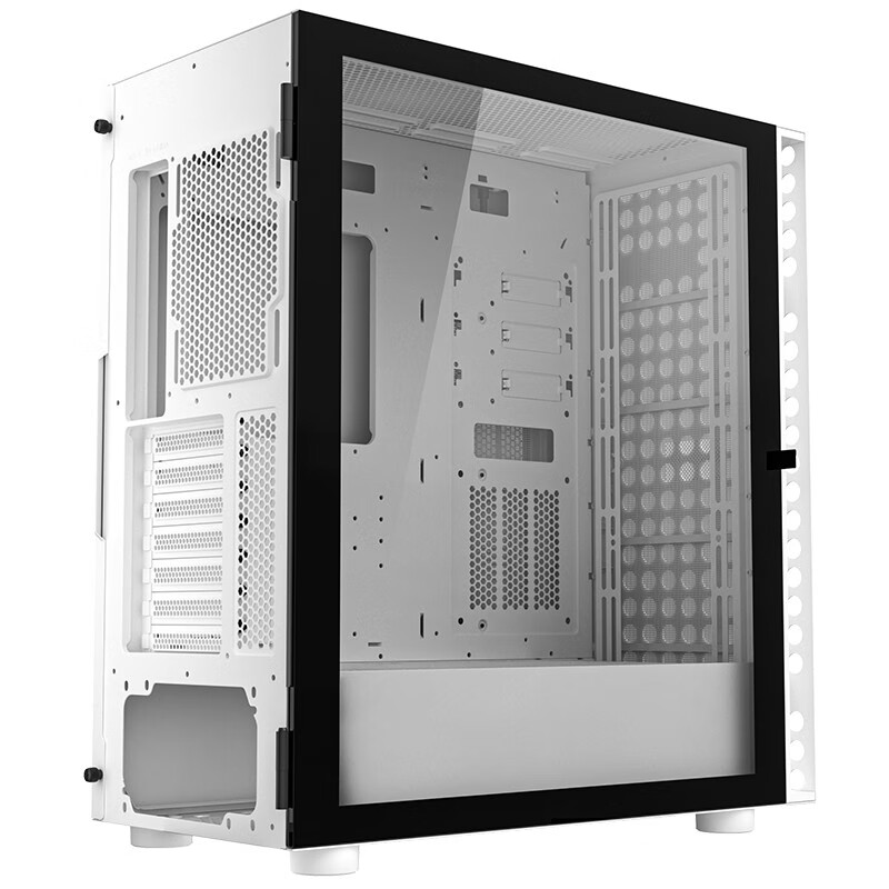 爱国者（aigo）YOGO M4 PRO白色 游戏鞋盒电脑机箱 E-ATX主板/360冷排/侧拉式钢化玻璃/前板网孔强力散热