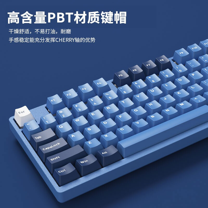AKKO 3098 DS 海洋之星 机械键盘 有线键盘 游戏键盘 电竞 98键 全尺寸 无光 吃鸡键盘 AKKO V2粉轴