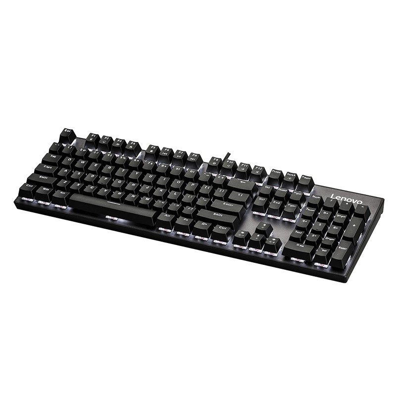 联想 Lenovo MK3背光机械键盘 有线键盘 游戏键盘 104键吃鸡键盘 电脑键盘黑色茶轴
