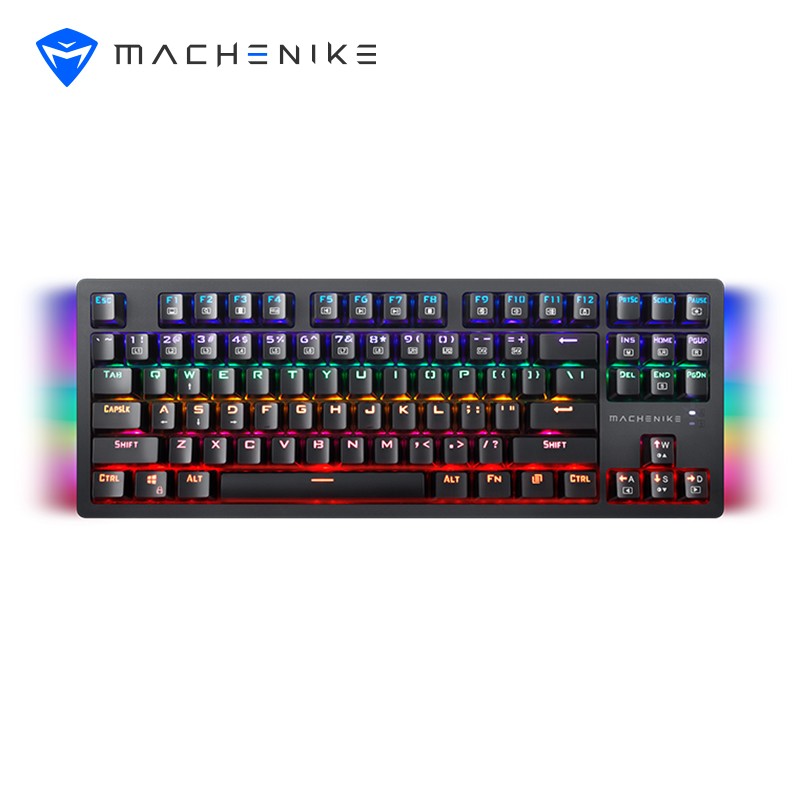 机械师(MACHENIKE)混光RGB光效 87键全键无冲 机械键盘 笔记本电脑台式机 游戏电竞吃鸡键盘 青轴混光
