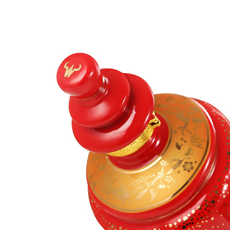 牛栏山 白酒 浓香型 灯笼樽 百年红瓷 42度 500ml*6瓶 整箱装