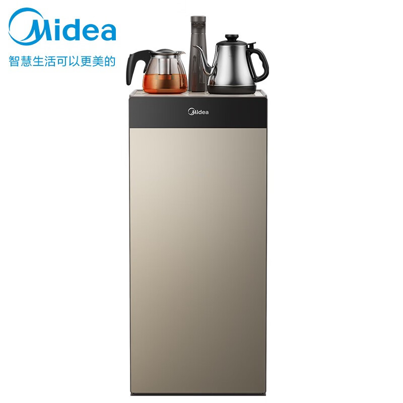 美的（Midea）茶吧機(jī)家用下置式桶裝水飲水機(jī)立式制熱抽水器全自動(dòng)上水辦公飲茶機(jī) YR1025S-W