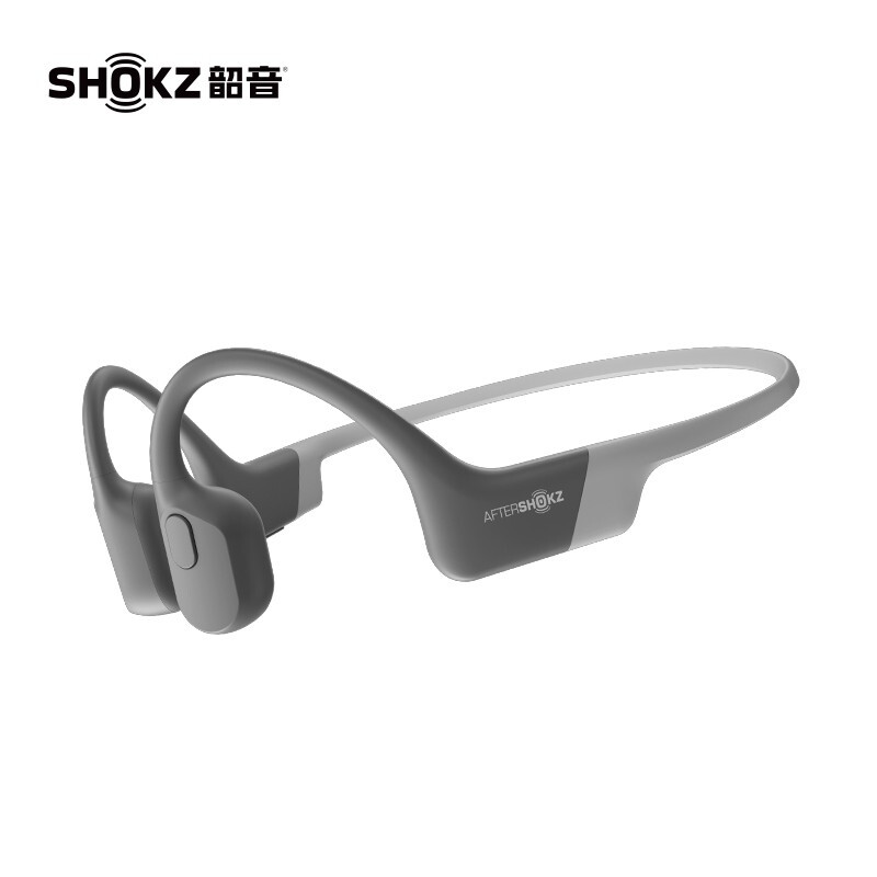 韶音 AfterShokz Aeropex AS800骨传导蓝牙耳机运动无线耳骨传导耳机跑步骑行 皓月灰