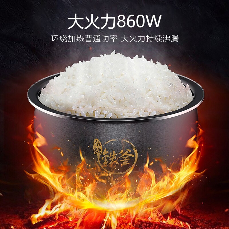 【肖戰(zhàn)推薦】九陽(yáng)低糖電飯煲電飯鍋智能預(yù)約多功能大功率4L大容量 鐵釜內(nèi)膽F-40TD02 【商場(chǎng)同款】