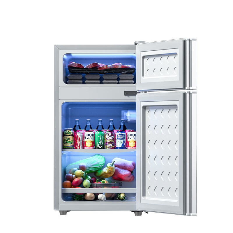 冰熊（bingxiong）小双门冰箱小型家用迷你电冰箱节能宿舍冷藏冷冻BCD-42S128全国联保 BCD-35S118-35L银