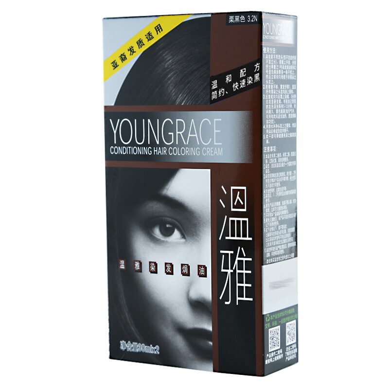 探索解密温雅 染发焗油 栗黑色 30ml2 快速遮白 温和配方染发剂新老包