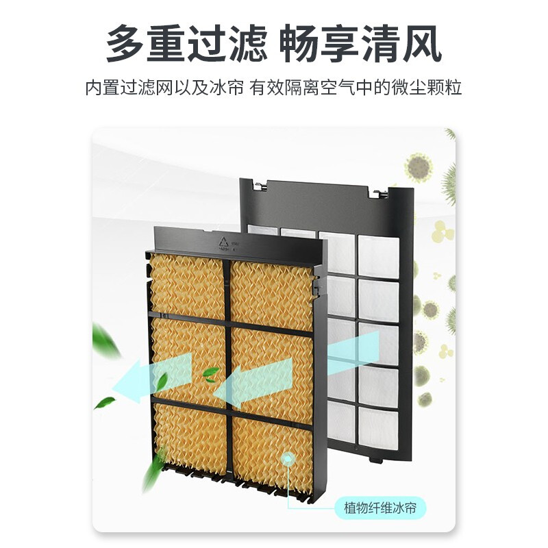 %title插图%num 格力(GREE)水制冷空调扇家用卧室别墅节能遥控办公移动工业加湿单冷风扇冷风机 60L水箱冷风机 KS-60X60DagL(白+黑)