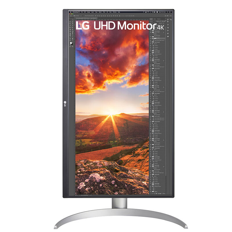 LG 27英寸 4K HDR400 IPS Type-C 96W反向充电 硬件校准 内置音箱 游戏 电脑显示器 适用PS5 27UP850 -W