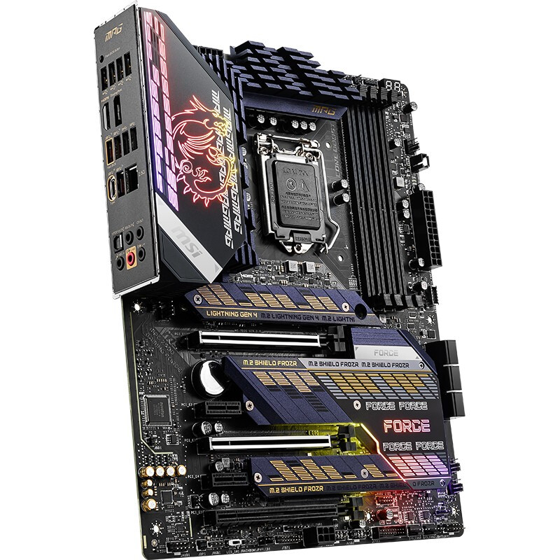 微星(MSI)MPG Z590 GAMING FORCE原力板电脑主板 支持CPU 11700K/11900K显卡3070/3080(Intel Z590/LGA 1200)