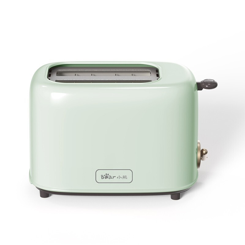 小熊（Bear）多士炉 烤面包机馒头片机家用全自动不锈钢2片吐司加热机 绿色-DSL-C02W1