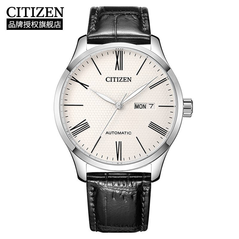 西铁城(CITIZEN)手表 自动机械皮表带商务男表 NH8350-08AB