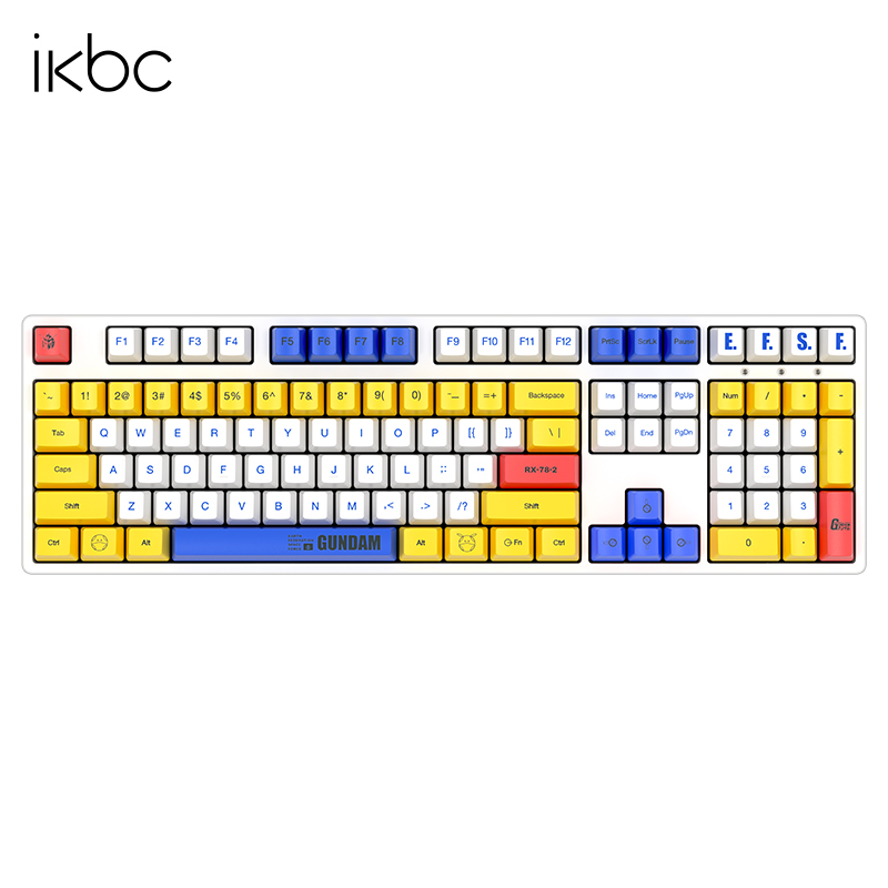 ikbc高达机械键盘游戏樱桃cherry87轴电脑外设笔记本数字电竞办公联名外接有线无线可选 C210有线108键 红轴